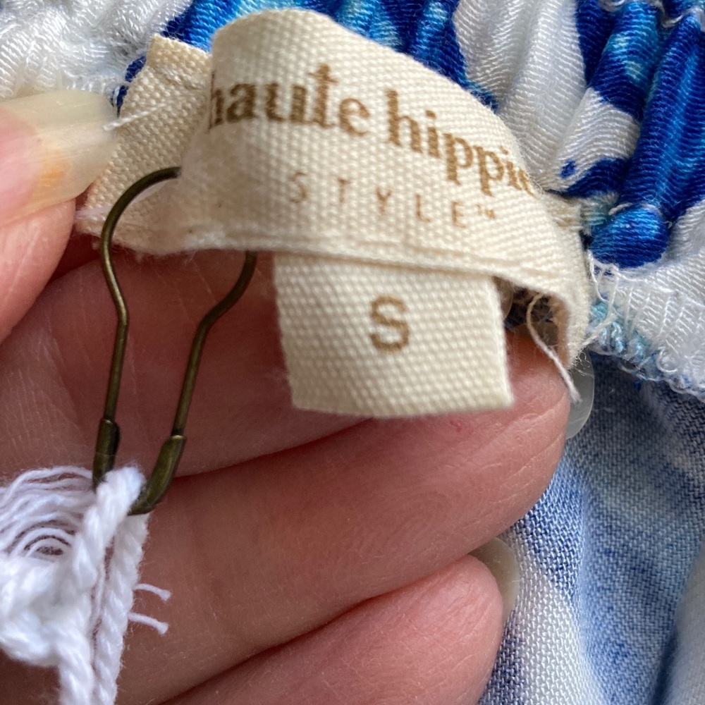 Haute Hippie Blue & White Palazzo Pants - Picture 5 of 8
